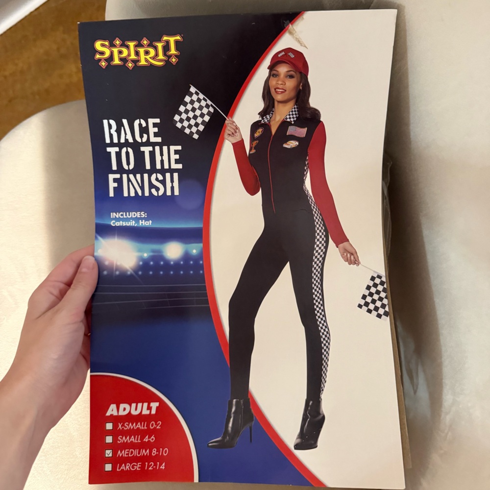 Spirit Race to the Finish Jumpsuit - Black and Red Halloween costume